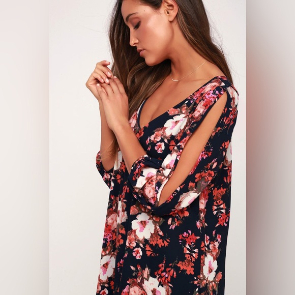 Lulu’s | Floral Shift Dress - Picture 3 of 9